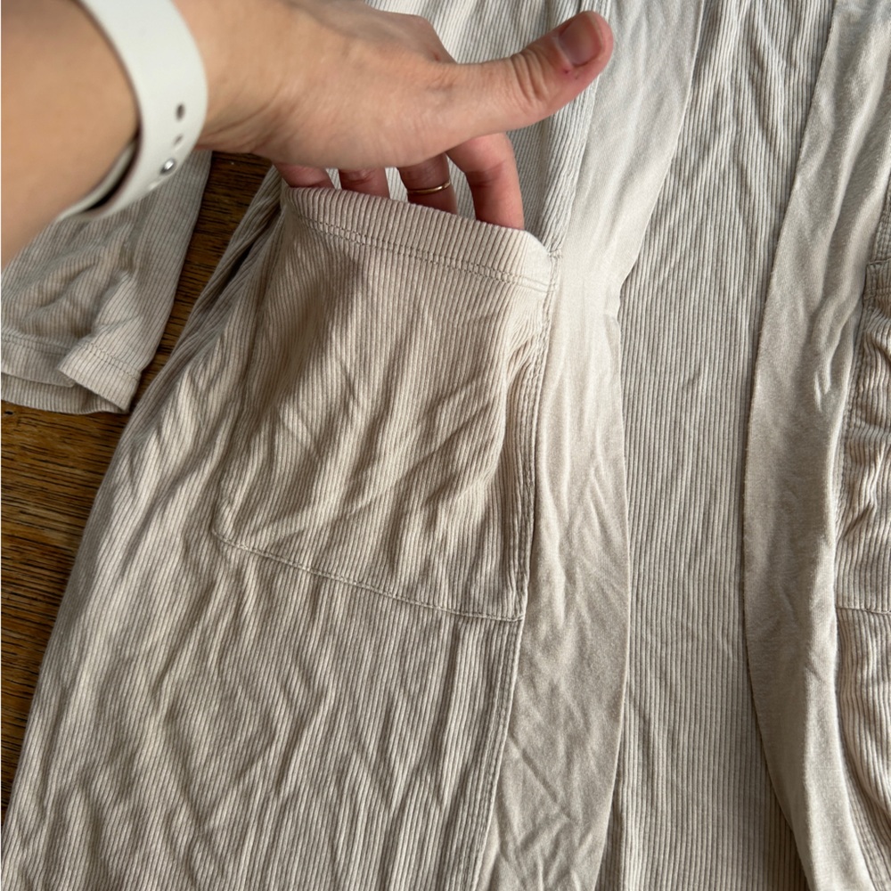Long Open Ribbed Cardigan - S - Picture 2 of 5